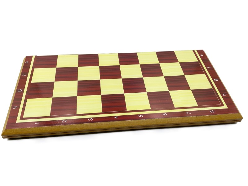 Ξύλινη σκακιέρα σπαστή 40 Χ 40 εκ. μαζί με ένα σέτ ξύλινα πιόνια 7.60 εκ. και ξύλινη κασετίνα
