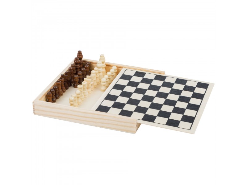 Chess to go - Ξύλινη σκακιέρα ταξιδίου με πιόνια διάστασης 15 Χ 15 εκ.