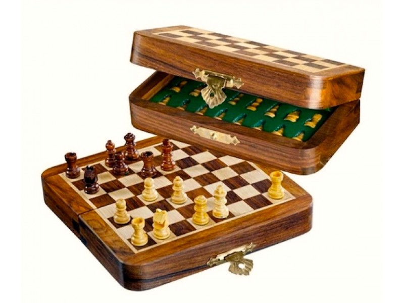 Σκάκι ταξιδίου μαγνητικό ξύλινο