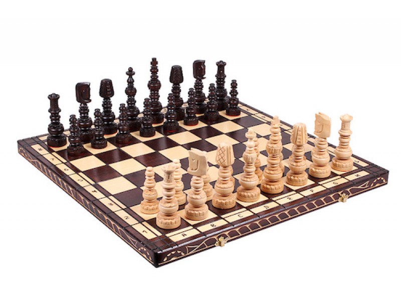 Ξύλινη σκακιέρα "Αnex" μαζί με πιόνια και με ύψος βασιλιά 12 εκ.