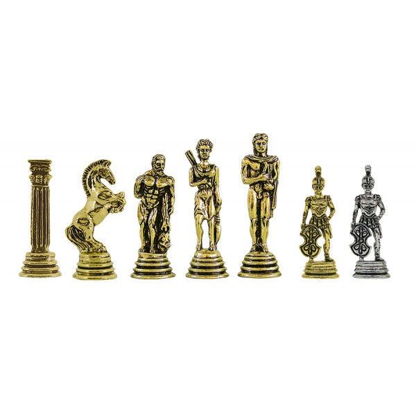 Πολεμιστές  μεταλλικά πιόνια σκάκι (σέτ) , ύψος βασιλιά 6.5 εκ.