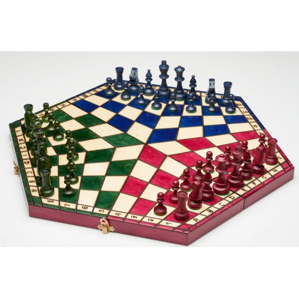 Σκάκι για τρείς παίκτες (μεγάλο) τρίχρωμο