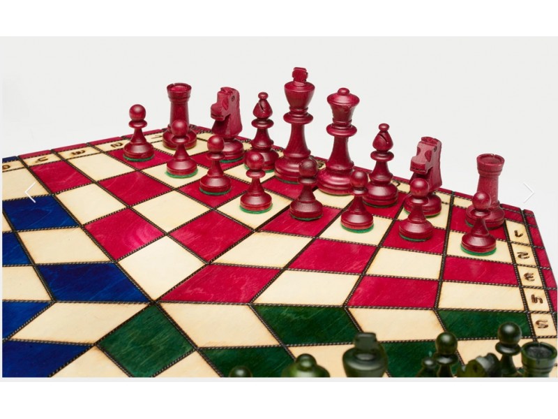 Σκάκι για τρείς παίκτες (μεγάλο) τρίχρωμο
