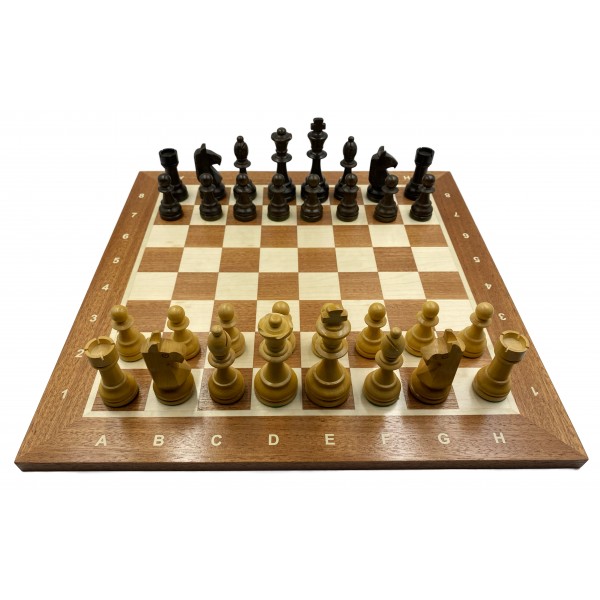 Staunton Reon σέτ πιόνια για σκάκι χωρίς βάρος με ύψος βασιλιά 8 εκ. και ξύλινη σκακιέρα μαόνι 41 Χ 41 εκ.