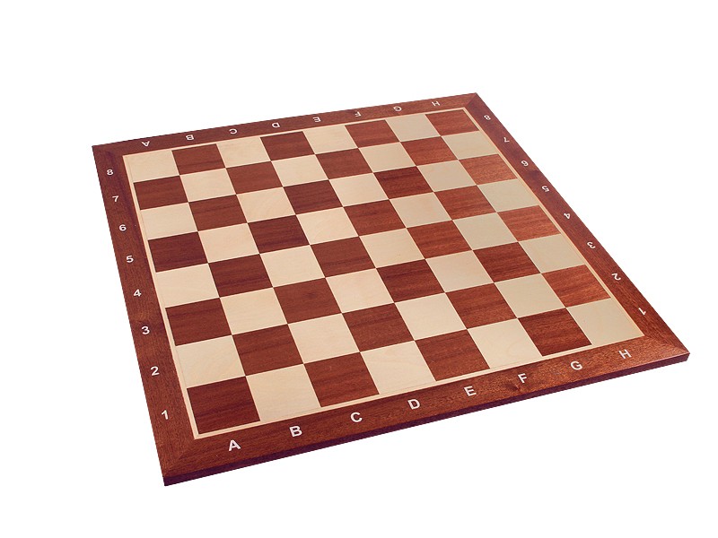 Σκακιέρα ξύλινη μαόνι σε πλακέτα  Giant deluxe 60 Χ 60 εκ. - 6.4 εκ.καρέ ( με συντεταγμένες)