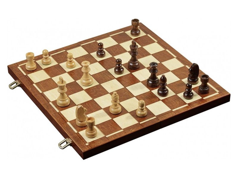 Τάβλι-σκάκι μεσαίο ταξιδίου ξύλινο