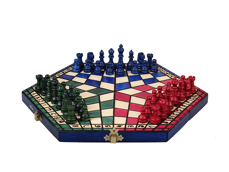 Σκάκι για τρείς παίκτες (μικρό) τρίχρωμο