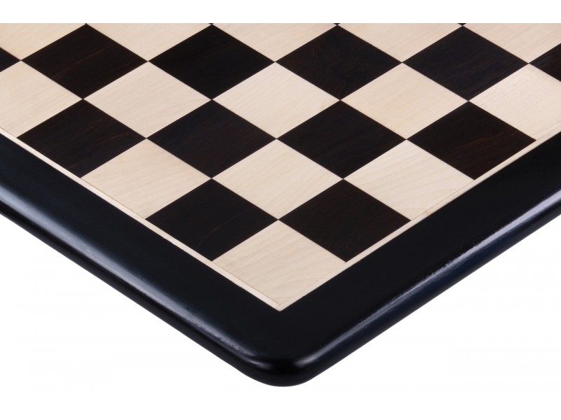 Σκακιέρα ξύλινη έβενος με οβάλ γωνιές (χωρίς συντεταγμένες) - 5.5 εκ. τετραγώνο