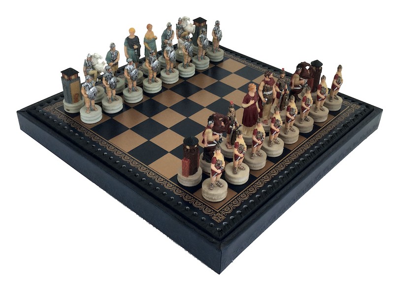 Italfama ιστορικό σέτ με θέμα 'Ελληνες vs Ρωμαίων και σκακιέρα πλακέτα 