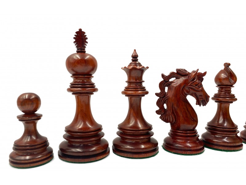 Andalusian staunton σέτ πιόνια για σκάκι με  τριπλό βάρος  (ύψος βασιλιά 11.6 εκ.) - Budrose wood(Padauk) - boxwood
