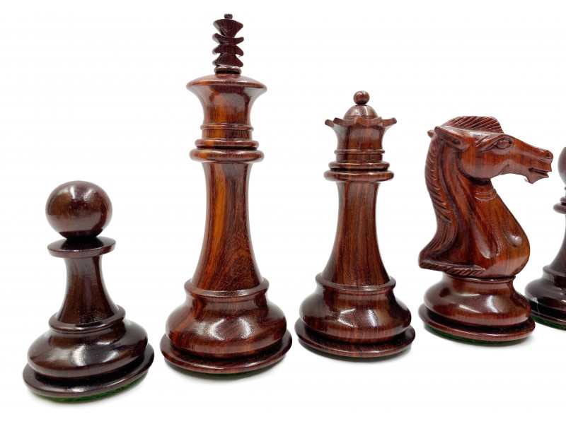 Σέτ πιόνια για σκάκι με βάρος Royal knight Redwood (ύψος βασιλιά 10.11 εκ.)