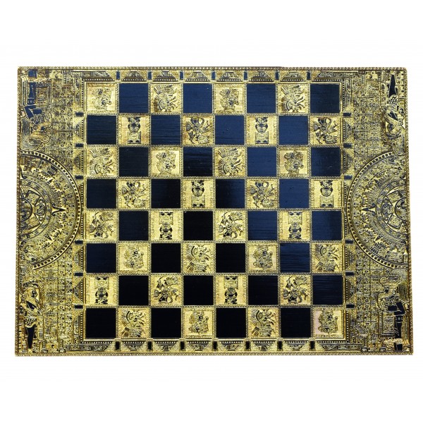 Θεματική ξύλινη σκακιέρα με θέμα "Αζτέκοι" - Διάσταση 39 Χ 29 εκ.