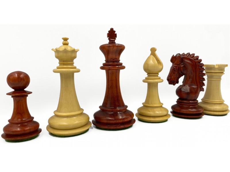 Σκακιέρα ξύλινη glossy Red Ferrer  55 Χ 55 εκ. & Ξύλινα πιόνια Adventure 9.5 εκ.με διπλό βάρος