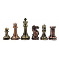 Deluxe πλαστικά πιόνια για σκάκι  9.8 εκ. (με τριπλό έξτρα βάρος)  και ειδική  deluxe μεταλλική επίστρωση