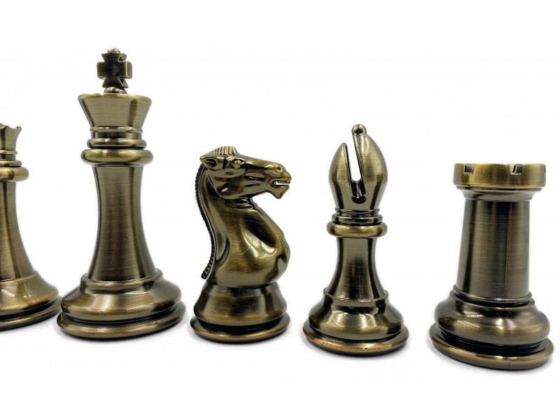  Deluxe  πλαστικά πιόνια για σκάκι  " Royal soldiers"  9.8 εκ. (με τριπλό έξτρα βάρος)  και ειδική  deluxe μεταλλική επίστρωση
