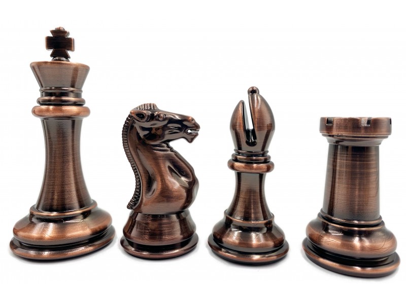  Deluxe  πλαστικά πιόνια για σκάκι  " Royal soldiers"  9.8 εκ. (με τριπλό έξτρα βάρος)  και ειδική  deluxe μεταλλική επίστρωση