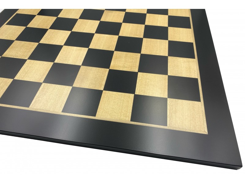 Σκακιέρα ξύλινη μαύρη  πλακέτα  deluxe (50 Χ 50 εκ. - 5.1 εκ.καρέ) χωρίς συντεταγμένες