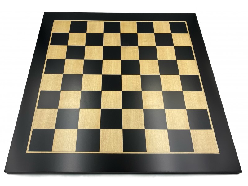 Σκακιέρα ξύλινη μαύρη  πλακέτα  deluxe (50 Χ 50 εκ. - 5.1 εκ.καρέ) χωρίς συντεταγμένες