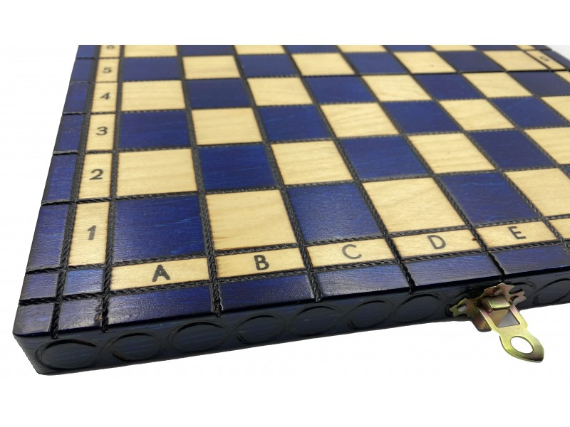 Σκάκι ταξιδίου ξύλινο μπλέ "Rastag"