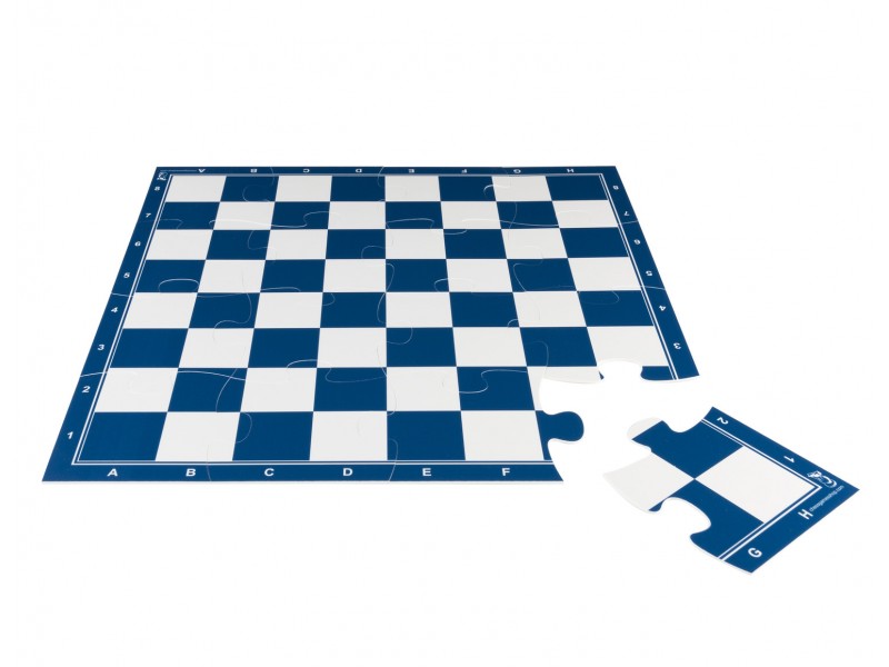 Σκακιέρα παζλ 16 τεμαχίων με διάσταση 50 Χ 50 εκ. - Χρώμα:μπλέ