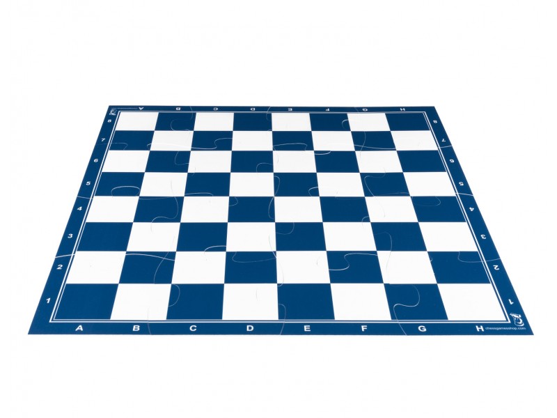Σκακιέρα παζλ 16 τεμαχίων με διάσταση 50 Χ 50 εκ. - Χρώμα:μπλέ