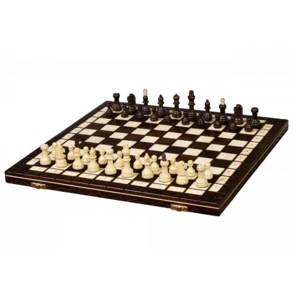 Ξύλινη σκακιέρα  με πιόνια 100 τετραγώνων και ντάμα - Capablanca variation - Παραλαγή Capablanca