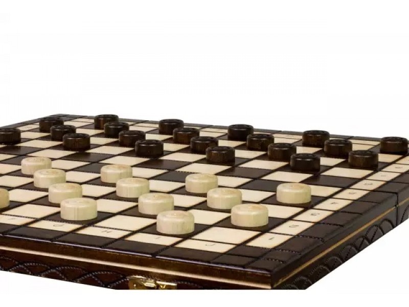 Ξύλινη σκακιέρα  με πιόνια 100 τετραγώνων και ντάμα - Capablanca variation - Παραλαγή Capablanca