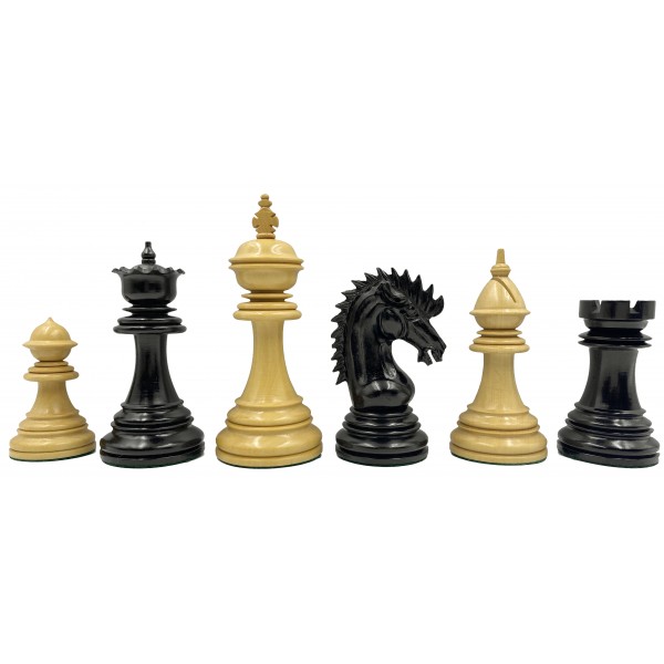 Cyrus staunton σέτ πιόνια για σκάκι με  τριπλό βάρος ebony  (ύψος βασιλιά 11.6 εκ.)