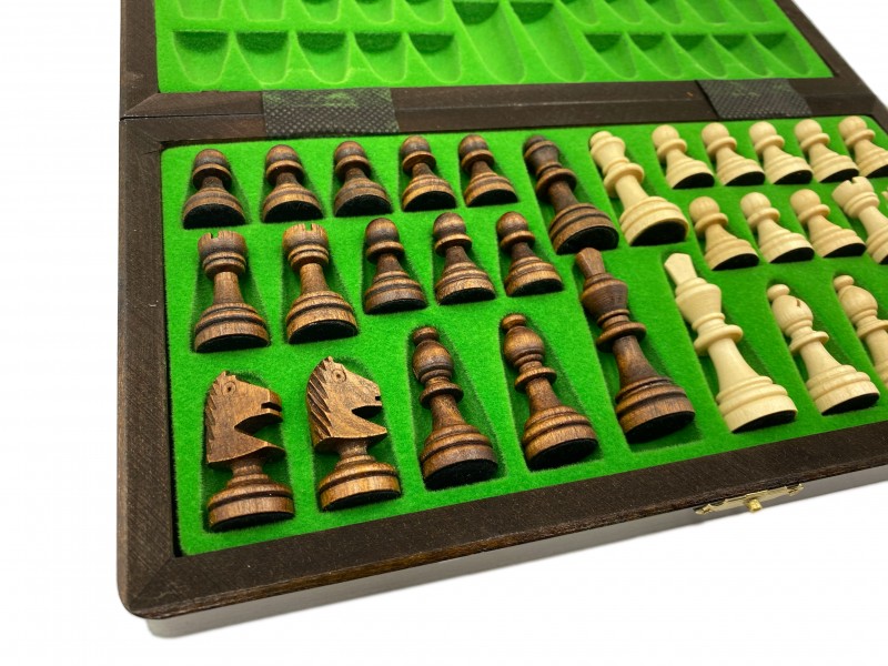 Σκάκι ξύλινο μαγνητικό  με ξύλινα πιόνια CH140