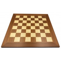 Σκακιέρα ξύλινη μαόνι πλακέτα 50 Χ 50 εκ. (χωρίς συντεταγμένες) + ΔΩΡΟ υφασμάτινη τσάντα μεταφοράς