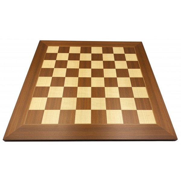 Σκακιέρα ξύλινη μαόνι πλακέτα 50 Χ 50 εκ. (χωρίς συντεταγμένες) + ΔΩΡΟ υφασμάτινη τσάντα μεταφοράς
