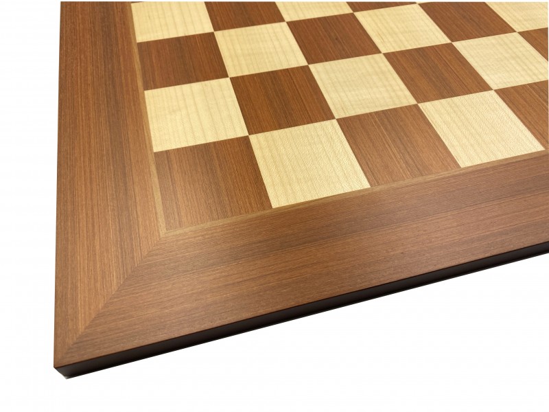 Σκακιέρα ξύλινη μαόνι πλακέτα 45 Χ 45 εκ. (χωρίς συντεταγμένες) 