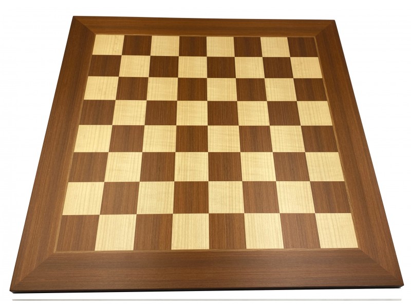 Σκακιέρα ξύλινη μαόνι πλακέτα 50 Χ 50 εκ. (χωρίς συντεταγμένες) 