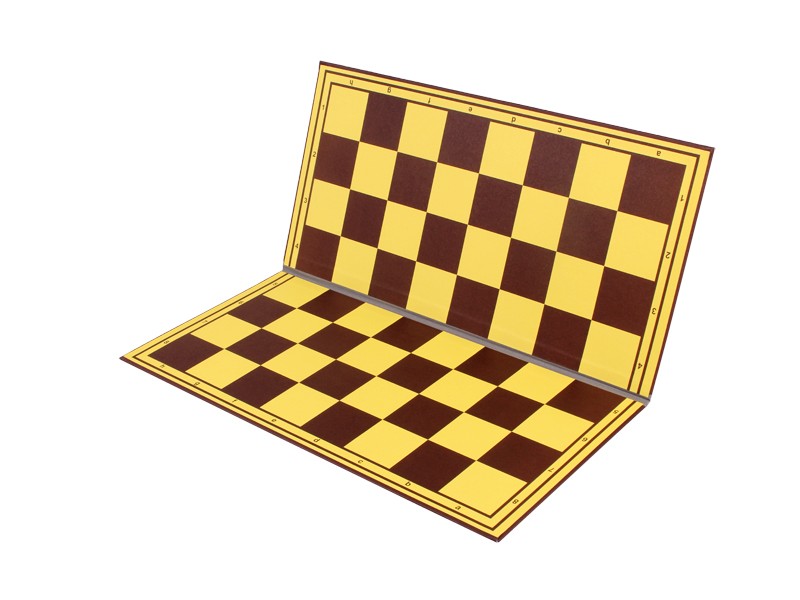 Σπαστή σκακιέρα κίτρινη-καφέ deluxe