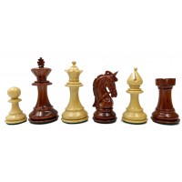 Corinthian redwood σέτ πιόνια για σκάκι με βάρος (ύψος βασιλιά 9.5 εκ.)