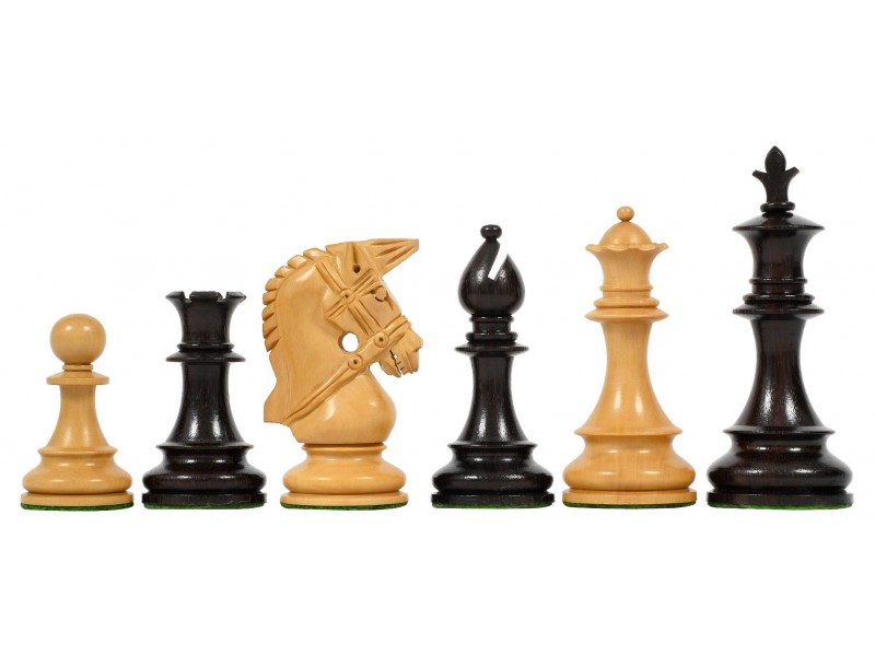 Σετ πιόνια για σκάκι "French cross" - ('Εβενος - boxwood)  με ύψος βασιλιά  10.2 εκ.