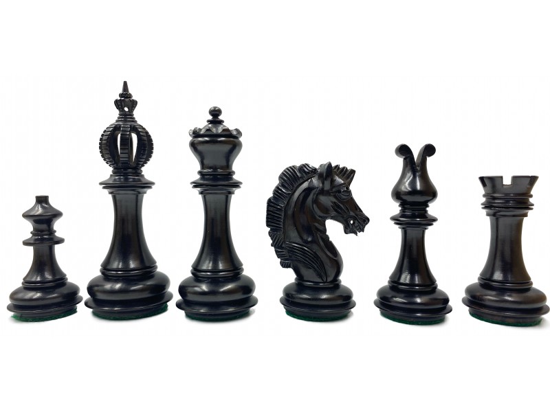 Garnie σέτ πιόνια για σκάκι με  τριπλό βάρος  (ύψος βασιλιά 11.6 εκ.) -  έβενος - boxwood