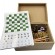 Ξύλινη κασετίνα σκακιστικό σέτ με δώρα