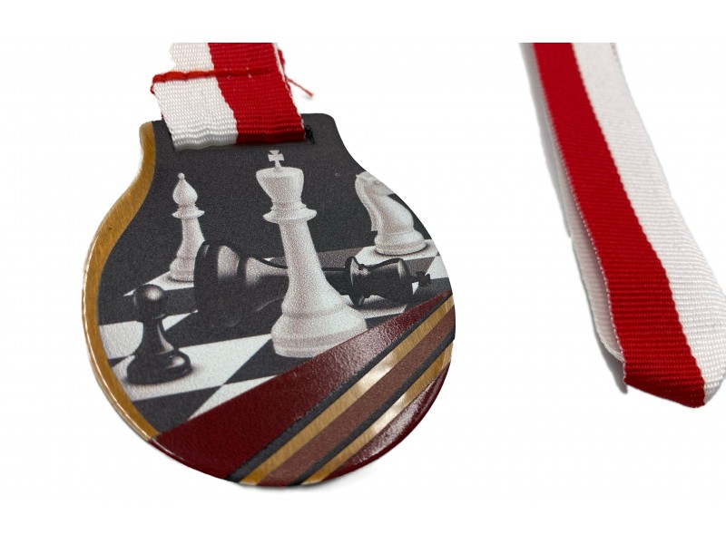 Σκακιστικό μετάλλιο Dernie (Χάλκινο) με κορδέλα 