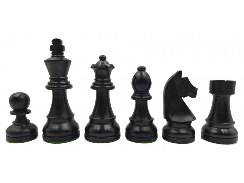 Σκακιέρα ξύλινη 50 Χ 50 εκ. χωρίς συντεταγμένες & Ξύλινα πιόνια German staunton με ύψος βασιλιά 9.5 εκ. & πουγκί φύλαξης