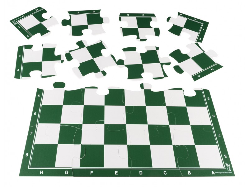 Σκακιέρα παζλ 16 τεμαχίων με διάσταση 50 Χ 50 εκ. - Χρώμα: πράσινη