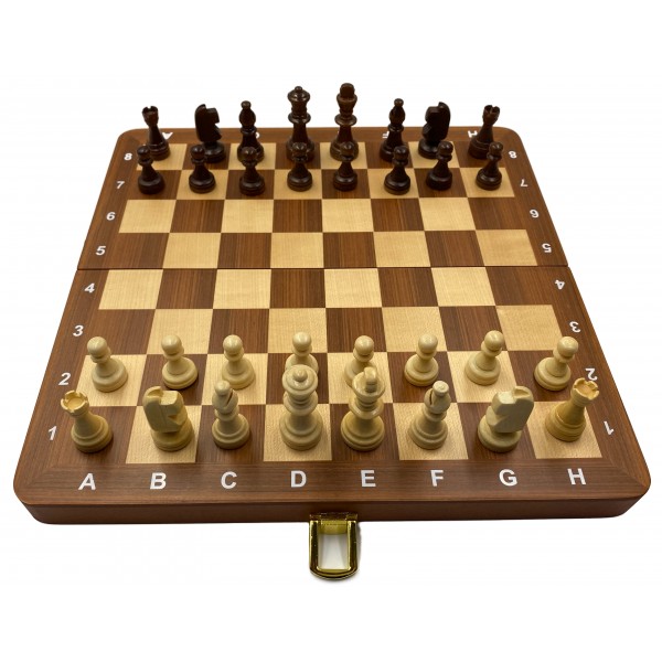 Σπαστή ξύλινη σκακιέρα inters No 142 deluxe με ξύλινα πιόνια