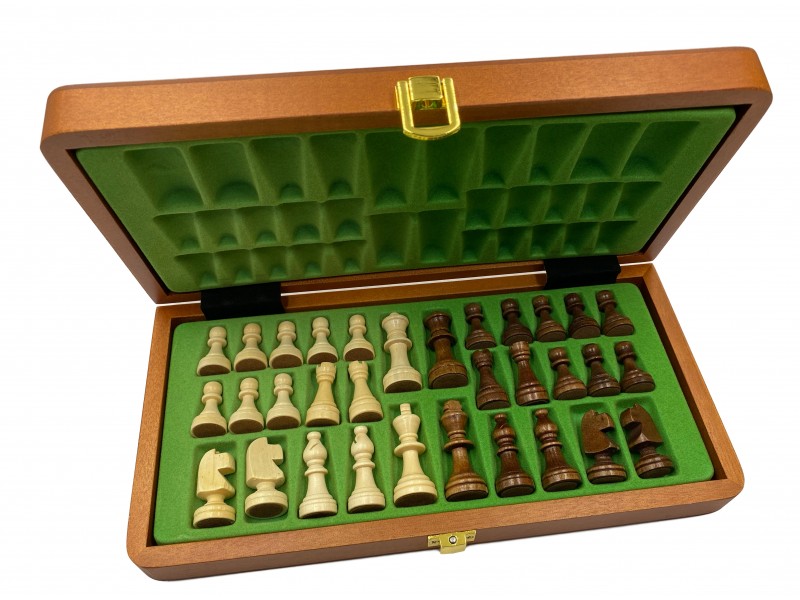 Σπαστή ξύλινη σκακιέρα inters No 142 deluxe με ξύλινα πιόνια