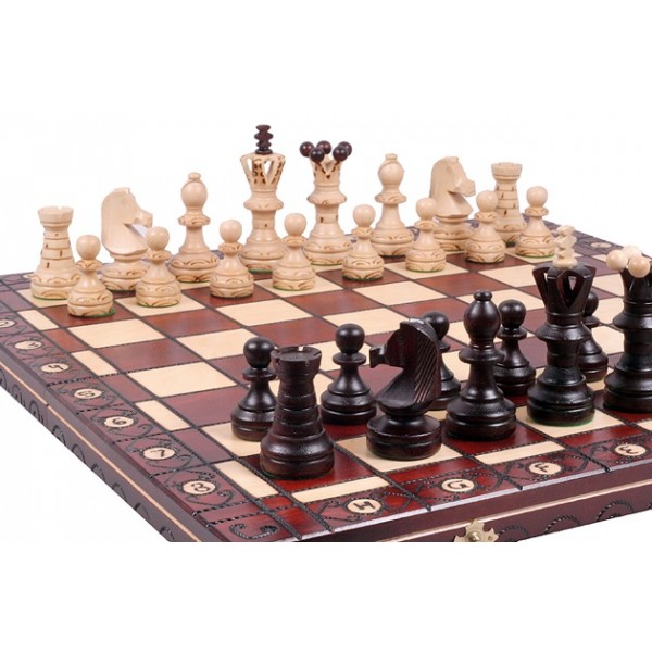 Ξύλινα σκάκι με πιόνια (σετ)
