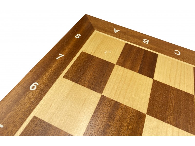 Σκακιέρα μαόνι 55 Χ 55 εκ. με συντεταγμένες (με ελλάτωμα) - B grade