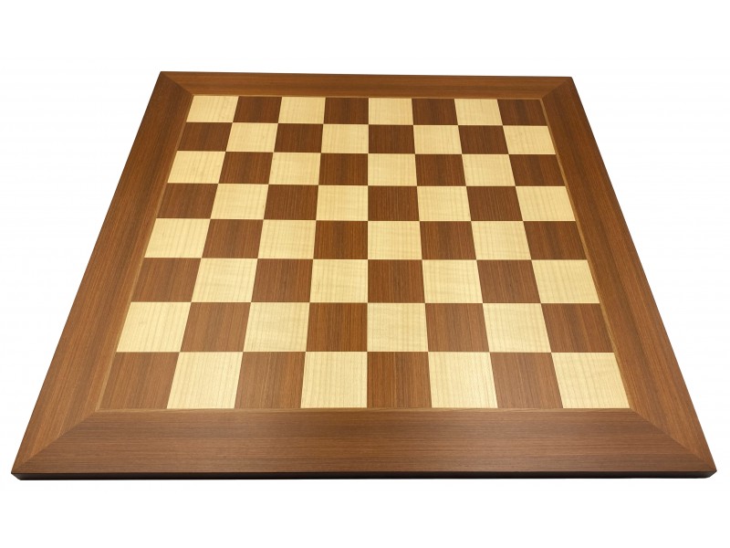 Σκακιέρα ξύλινη 50 Χ 50 εκ. χωρίς συντεταγμένες & Ξύλινα πιόνια German staunton με ύψος βασιλιά 9.5 εκ. & πουγκί φύλαξης