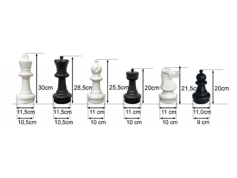 Σκάκι κήπου - Πιόνια σετ μέ ύψος Βασιλιά 30 εκ. 
