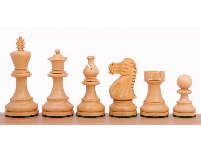 Σκακιέρα ξύλινη 50 Χ 50 εκ. χωρίς συντεταγμένες & Ξύλινα πιόνια American staunton με ύψος βασιλιά 9.5 εκ.  deluxe & πουγκί φύλαξης