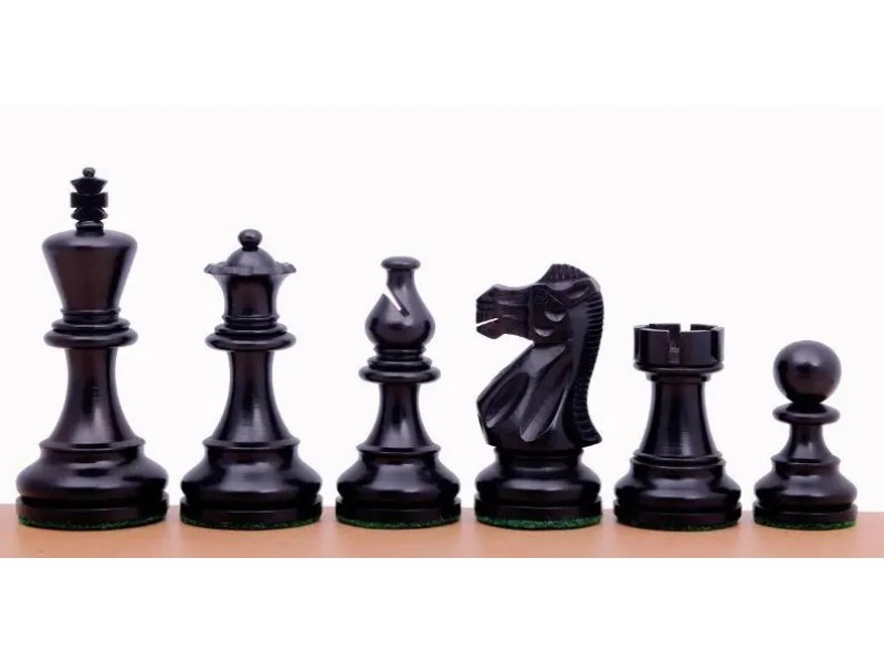 Σκακιέρα ξύλινη 50 Χ 50 εκ. & Ξύλινα πιόνια American Staunton Deluxe με ύψος βασιλιά 9.5 εκ. & πουγκί φύλαξης