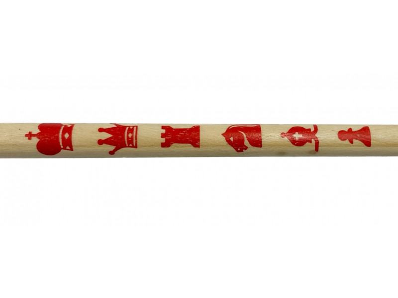 Ξύλινο μολύβι με γόμα και  με σκακιστικά σχέδια τυπωμένα